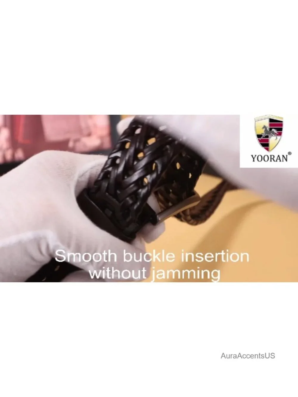 Leather Braided Belt for Men Golf Casual Woven Belt Adjustable Zinc Alloy Buckle